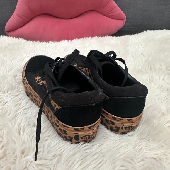 Vans Black Leopard Sole Sneakers - Picture 4 of 5